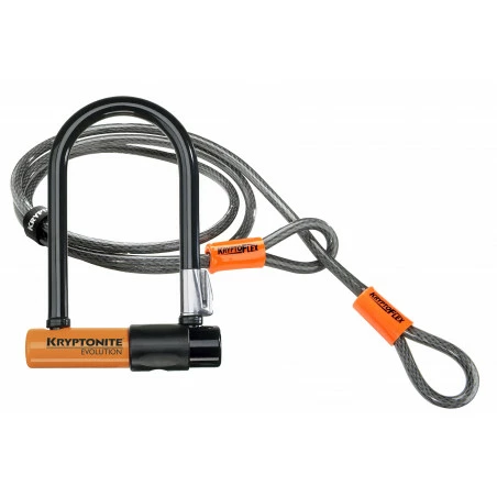 Antivol U Vélo KRYPTONITE Evolution Mini-7 Avec Fixation Cadre Et Câble 1 Antivol U Vélo KRYPTONITE Evolution Mini-7 Avec Fixation Cadre Et Câble